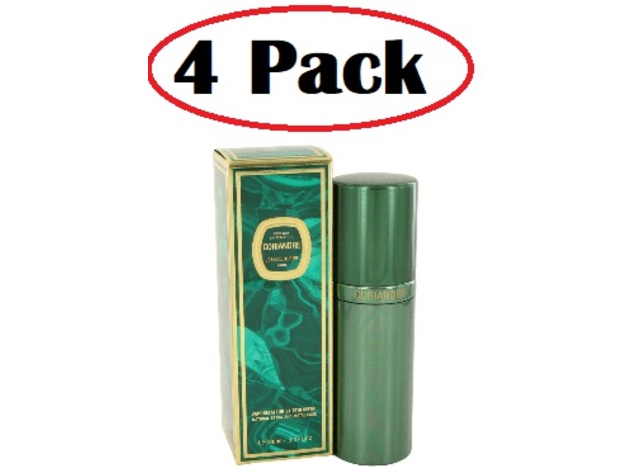 4 Pack of CORIANDRE by Jean Couturier Parfum De Toilette Spray (Metal Case) 3.4 oz