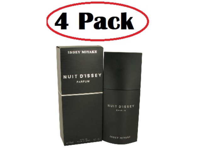 4 Pack of Nuit D'issey by Issey Miyake Eau De Parfum Spray 4.2 oz