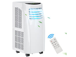 Costway 8000 BTU Portable Air Conditioner & Dehumidifier Function Remote w/ Window Kit White