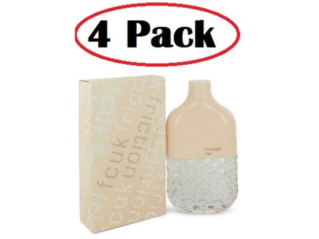 4 Pack of FCUK Friction by French Connection Eau De Parfum Spray 3.4 oz