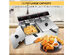 Costway 5000w Electric Countertop Deep Fryer Dual Tank Commercial Restaurant Steel - Silver