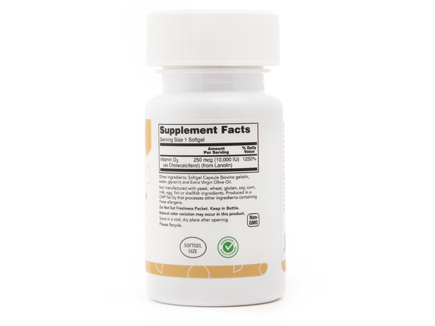 LuckyVitamin - Vitamin D3 10000 IU - 120 Softgels