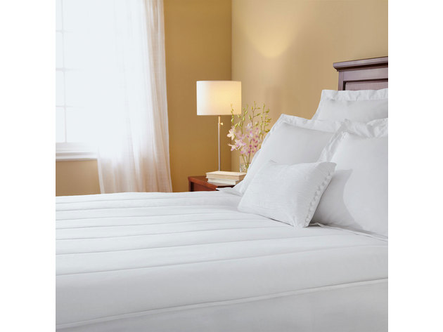 sunbeam slumber rest quilted electric mattress pad king