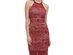 Guess Women's Lace Illusion Halter Dress Red Size 2