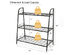 Costway 3-tier Metal Plant Stand Shelf Flower Pot Holder Display Rack Shoe Organizer - Black