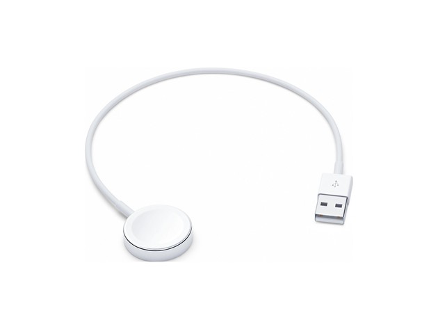 Apple Watch Magnetic Charger to USB Cable, a Completely Sealed System Free of Exposed Contacts. 0.3 Meter, White (New Open Box)