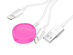 3-in-1 Apple Watch, AirPods & iPhone Charging Cable (White & Pink/2-Pack)