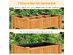 Costway 8 Grids Raised Garden Bed Elevated Planter Box Kit Wood w/Liner & Shelf - Natural