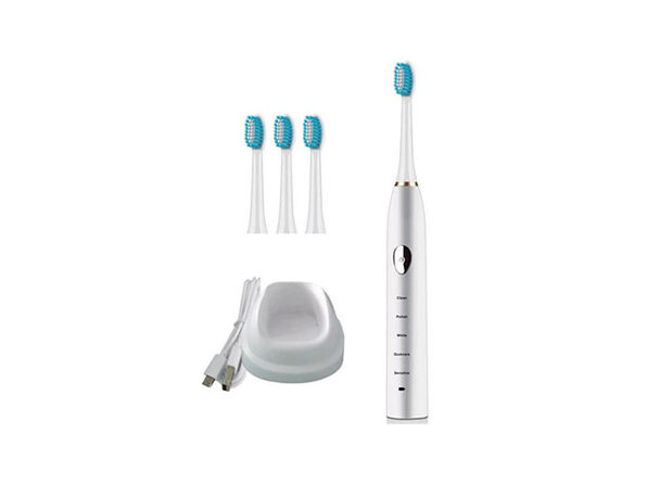 MySonic All Clear Powered Tooth Brush Set - White - Product Image