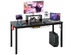 Costway 55 inch Gaming Desk Racing Style Computer Desk with Cup Holder & Headphone Hook - Black