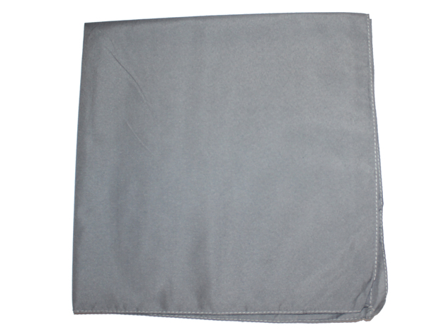 Pack of 132 Solid 100% Cotton Bandanas - Bulk Lot - Grey