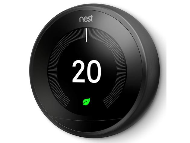 Nest Smart Learning Wi-Fi 3rd Gen Programmable Thermostat Mirror Black (T3018US) (Used, Open Retail Box)