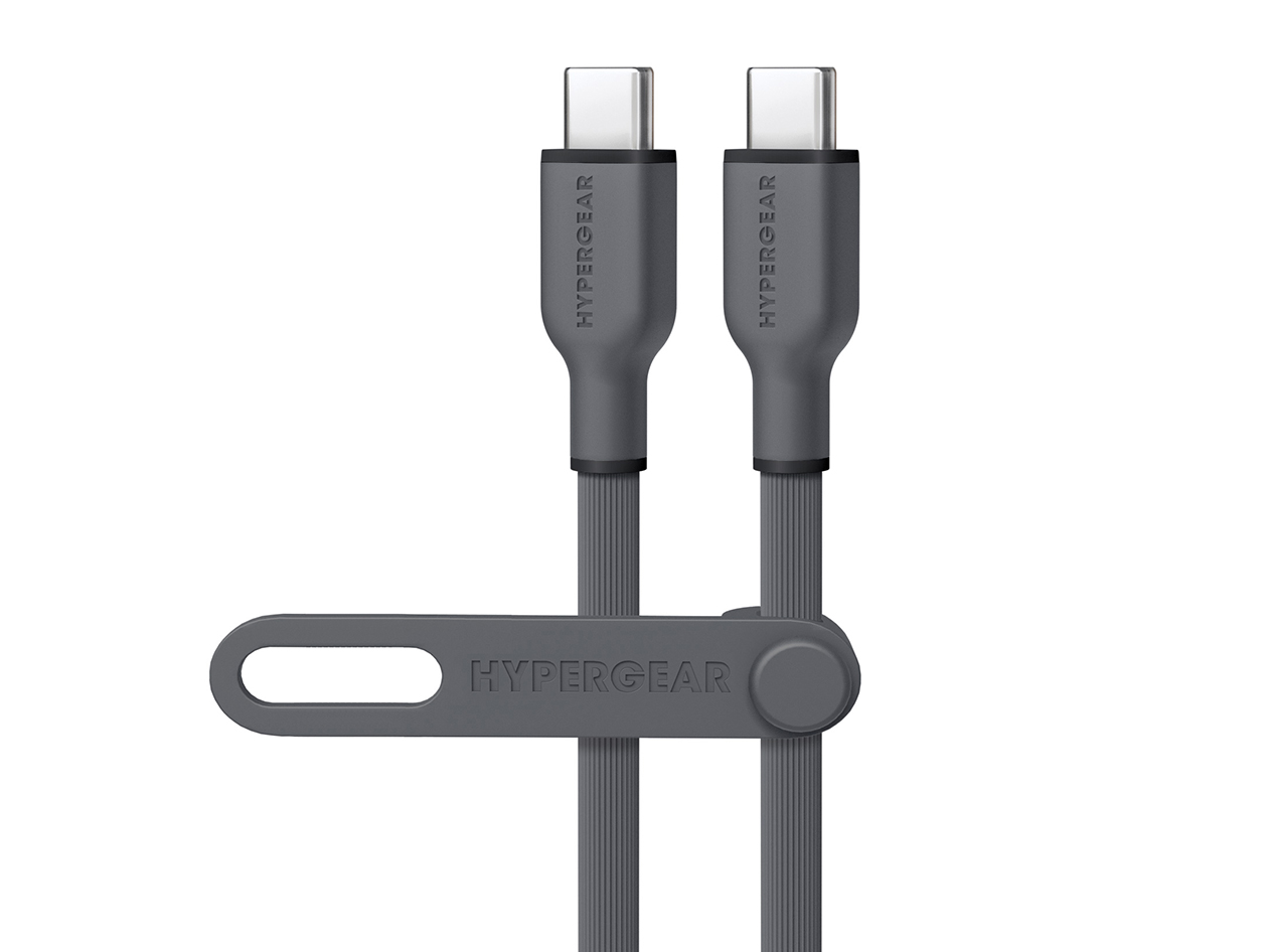 Flexi Pro USB-C to USB-C Soft-Touch Silicone Fast Charge Cable (6ft/Gray)