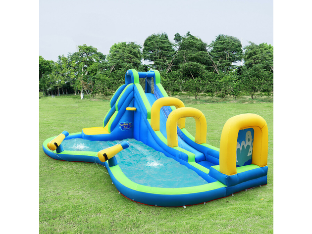 Costway Inflatable Water Slide Kids Bounce House Castle Splash Pool Without Blower