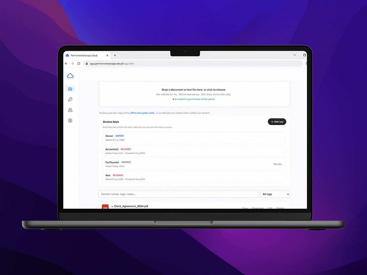 Vault Cloud Storage: Lifetime Subscription (500GB)