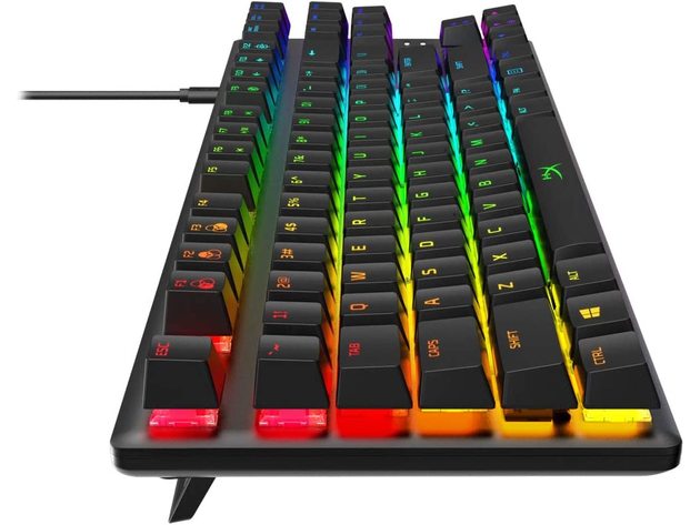 HyperX Origins Core TKL Wired Mechanical Tactile Aqua Switch RGB Gaming Keyboard (Refurbished) | StackSocial