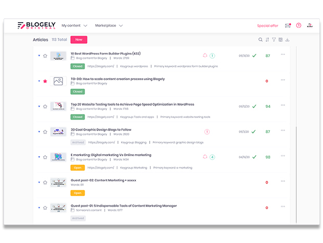 Blogely All-in-One Content Management: Lifetime Subscription