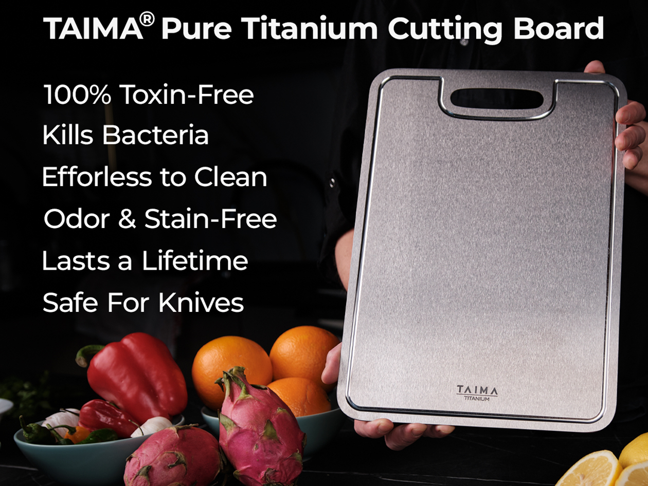 Taima Pure Titanium Cutting Board V2 (Large, 18" x 12")