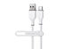 Flexi Pro USB-A to USB-C Soft-Touch Silicone Fast Charge Cable (10ft/White)