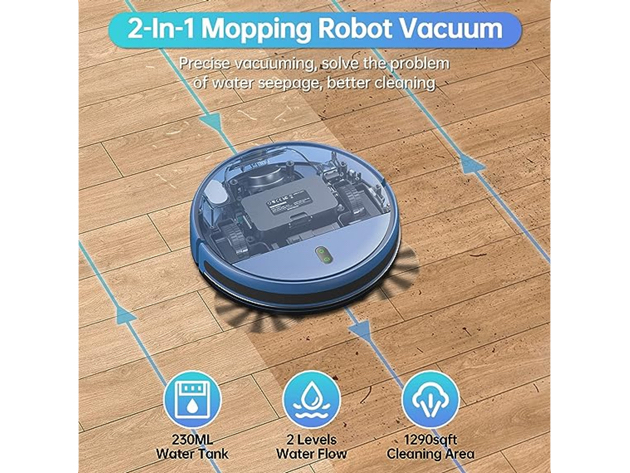 ZCWA BR151 Robot Vacuum & Mop Cleaner - Blue (Open Box)