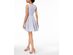 Maison Jules Women's Seersucker Fit and Flare Dress Blue Notte Combo Size 12