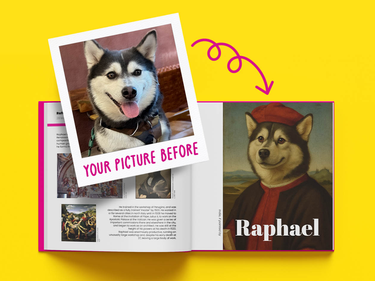 If Famous Artists Painted Your Pet - Personalized Book Hardcover (Redemption Voucher)