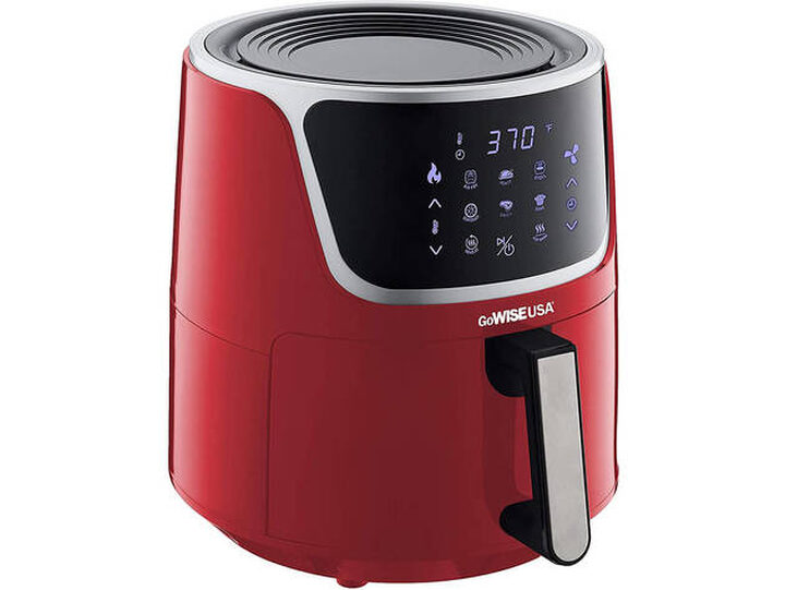 GoWISE Gw22957 7-Quart Electric Air Fryer with Dehydrator & 3 Stackable Racks - Red