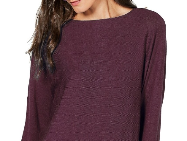 INC International Concepts Women's Shirttail Sweater Port Size Small