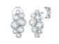 Lab Grown Diamond Cluster Bubbly Earrings in 10K White Gold