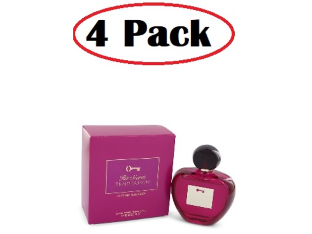 4 Pack of Her Secret Temptation by Antonio Banderas Eau De Toilette Spray 2.7 oz