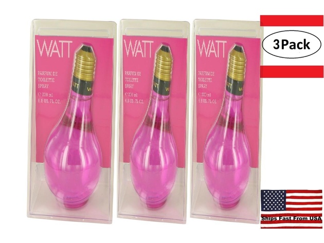 3 Pack Watt Pink by Cofinluxe Parfum De Toilette Spray 6.8 oz for Women