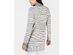Charter Club Women's Petite Striped Sweater Cardigan Grey Size Small