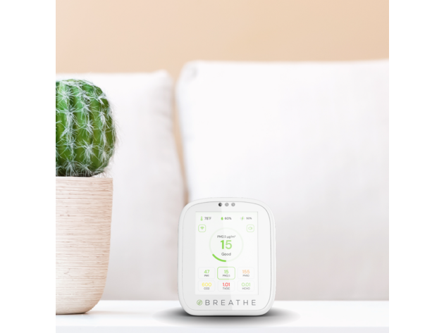 BREATHE Airmonitor Plus Smart Air Quality Monitor (3-Pack)