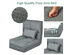 Costway Floor Folding Sofa Chair Lounger 6 Positon Adjustable Sleeper Bed Couch Recliner - Gray