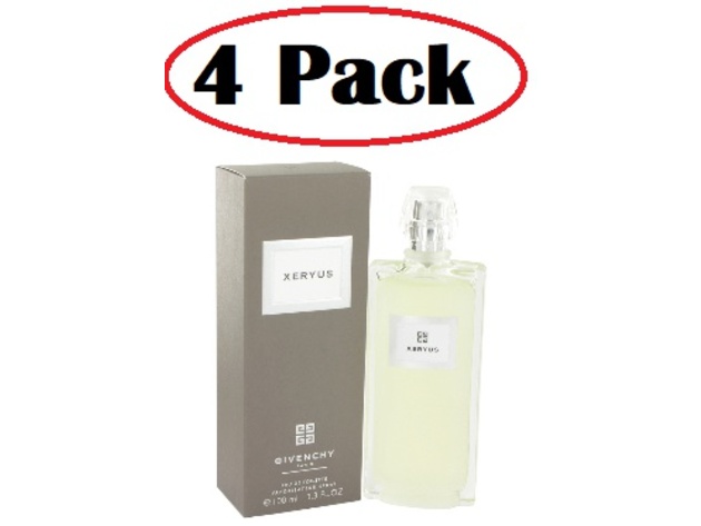 4 Pack of XERYUS by Givenchy Eau De Toilette Spray 3.4 oz