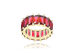 18K Gold Plated Red Eternity Ring