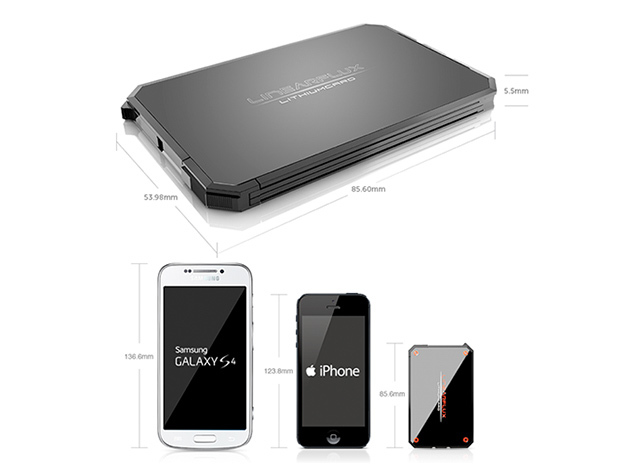 Lithium Card: The Wallet Sized HyperCharging Power Bank  (Micro-USB)