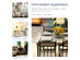 Costway 5 Piece Dining Set Faux Marble Top Table and 4 Padded Seat Chairs w/ Metal Legs