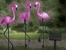 Flamingo LED Solar Garden Lights: 3-Pack