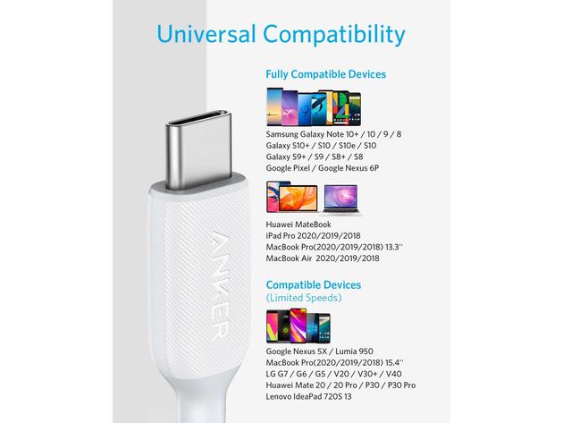 Anker 541 USB-C to USB-C Cable White / 10ft