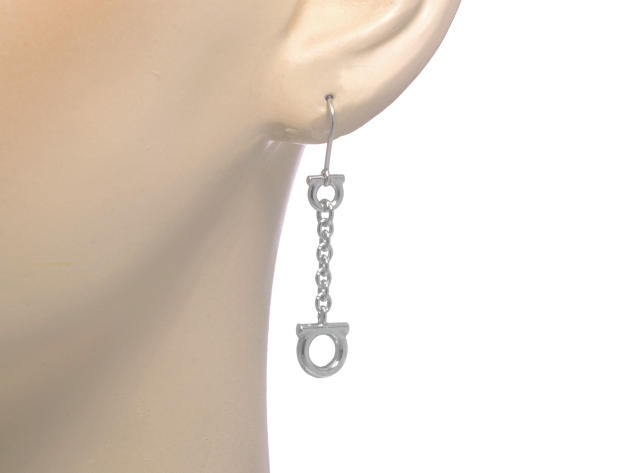 Ferragamo Gancini Sterling Silver Earrings (Store-Display Model)