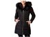 Maralyn & Me Juniors' Women's Faux-Fur-Trim Hooded Puffer Coat Black Size Small