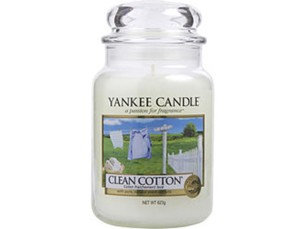 YANKEE CANDLE by Yankee Candle CLEAN COTTON SCENTED LARGE JAR 22 OZ For UNISEX