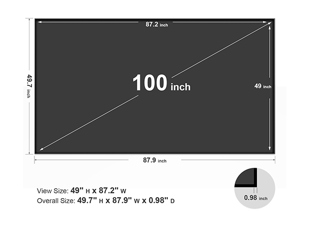 Wemax 100" Rollable Fresnel Ultra Short Throw ALR Screen