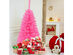 3 Foot Premium Mini Artificial Christmas Tree Pink w/ Plastic Stand