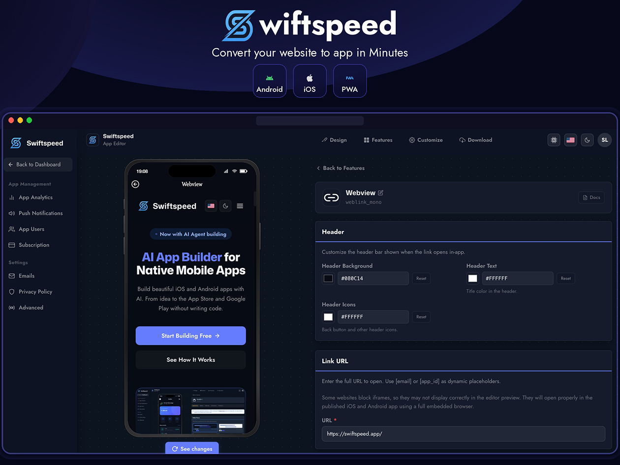 Swiftspeed AI App Builder Pro Plan: 5-Year Subscription