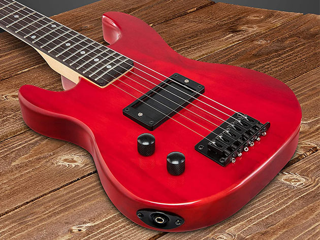 LyxPro 30" Electric Guitar with 20W Amp (Left-Handed/Red)