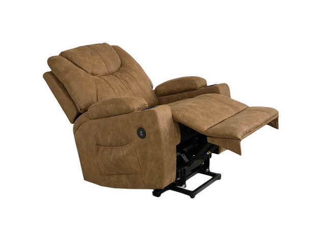 Lifesmart BTL8777ACRM Power Lift Chair with Massage, Heat, and USB - Brown