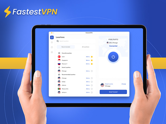 FastestVPN PRO: Lifetime Subscription (15 Devices)