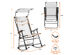 Costway Folding Rocking Chair Rocker Porch Zero Gravity Furniture Sunshade Canopy - Orange